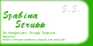 szabina strupp business card